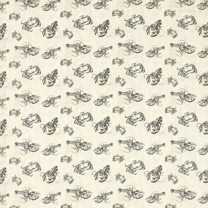 Clarke &amp; Clarke Shellfish Charcoal Fabric