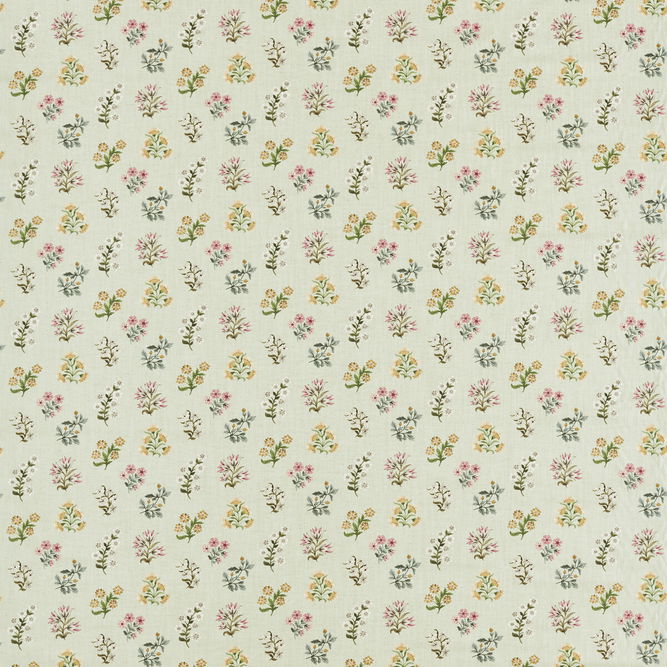 Clarke &amp; Clarke Leiden Blush Sage Fabric