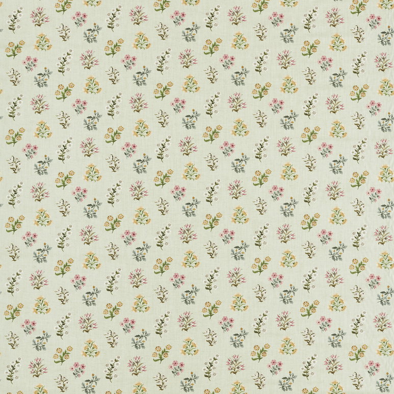 Clarke &amp; Clarke Leiden Blush Sage Fabric