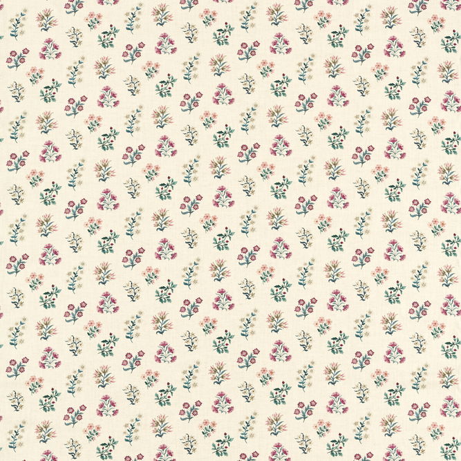 Clarke &amp; Clarke Leiden Teal Berry Fabric