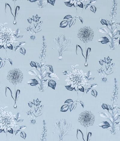 Clarke & Clarke Roseraie Denim Fabric