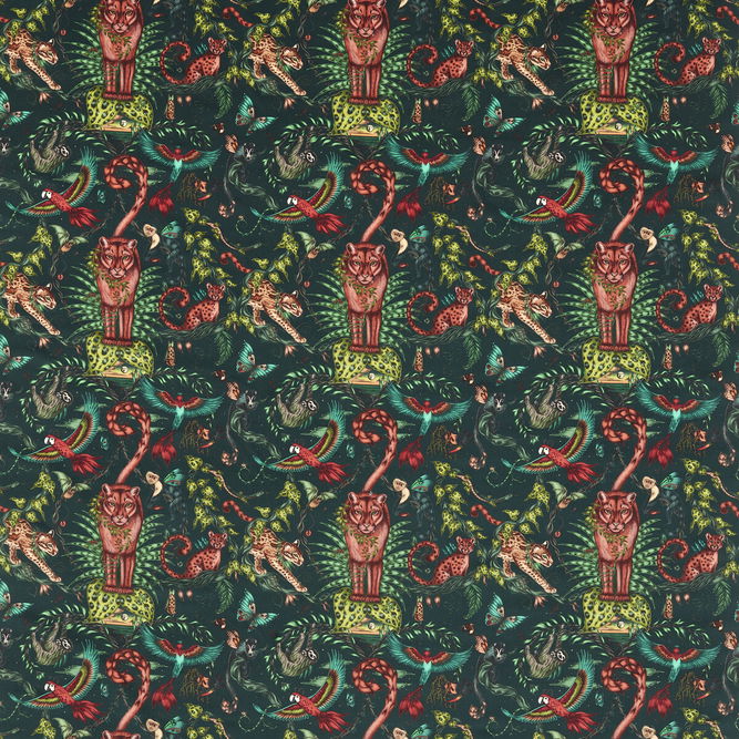 Clarke &amp; Clarke Bosque Dreams Velvet Forest Fabric