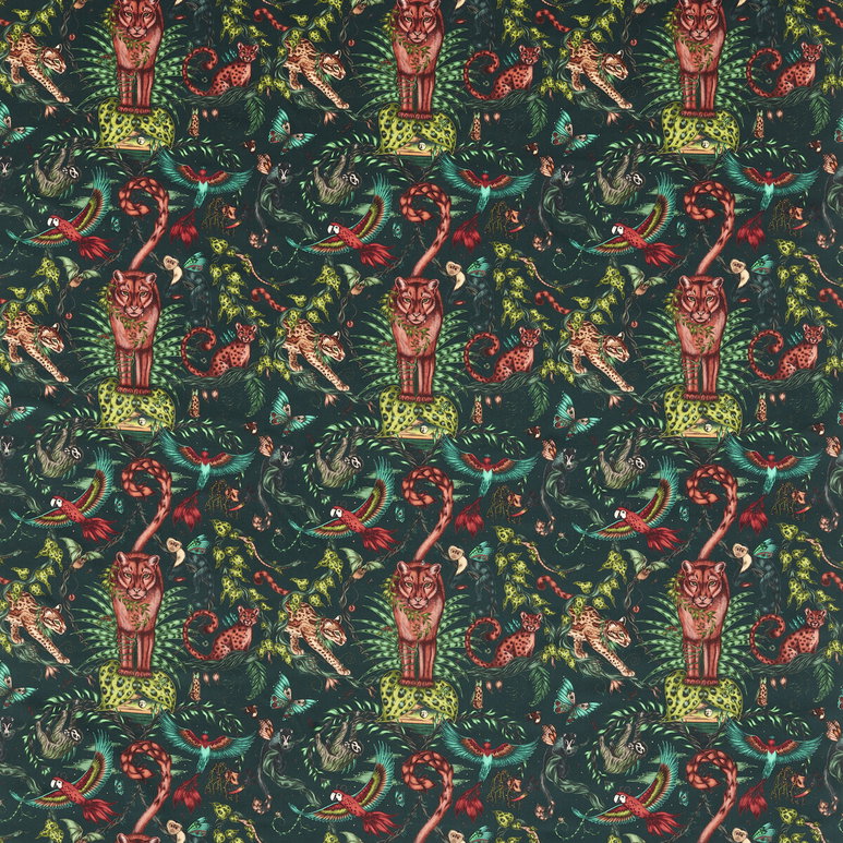 Clarke &amp; Clarke Bosque Dreams Velvet Forest Fabric