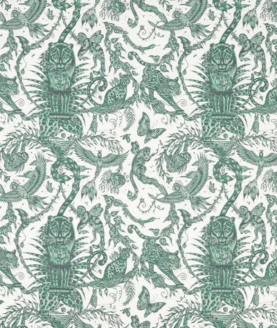 Clarke & Clarke Bosque Dreams Jacquard Seafoam Fabric