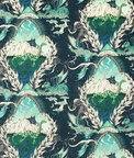 Clarke & Clarke Highlandia Velvet Marine Fabric