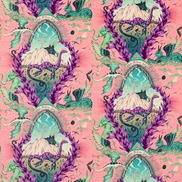 Clarke & Clarke Highlandia Velvet Pink Fabric
