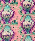 Clarke & Clarke Highlandia Velvet Pink Fabric
