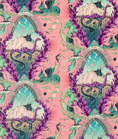 Clarke & Clarke Highlandia Velvet Pink Fabric