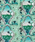 Clarke & Clarke Highlandia Velvet Sage Fabric