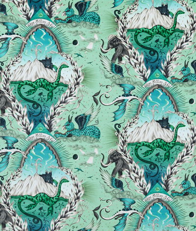 Clarke & Clarke Highlandia Velvet Sage Fabric