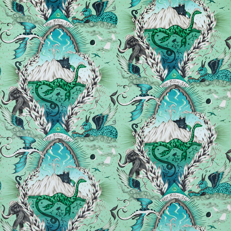Clarke &amp; Clarke Highlandia Velvet Sage Fabric