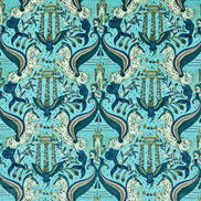 Clarke & Clarke Odyssey Mythos Velvet Peacock Fabric
