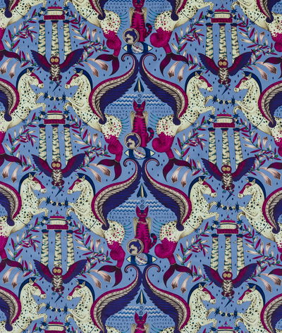 Clarke & Clarke Odyssey Mythos Velvet Periwinkle Fabric