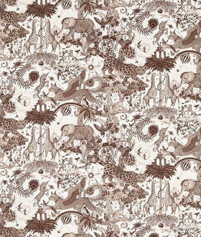 Clarke & Clarke Paradise Lost Sepia Fabric