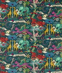 Clarke & Clarke Paradise Lost Velvet Teal Fabric
