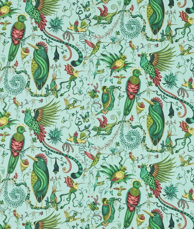 Clarke & Clarke Quetzal Aqua Fabric