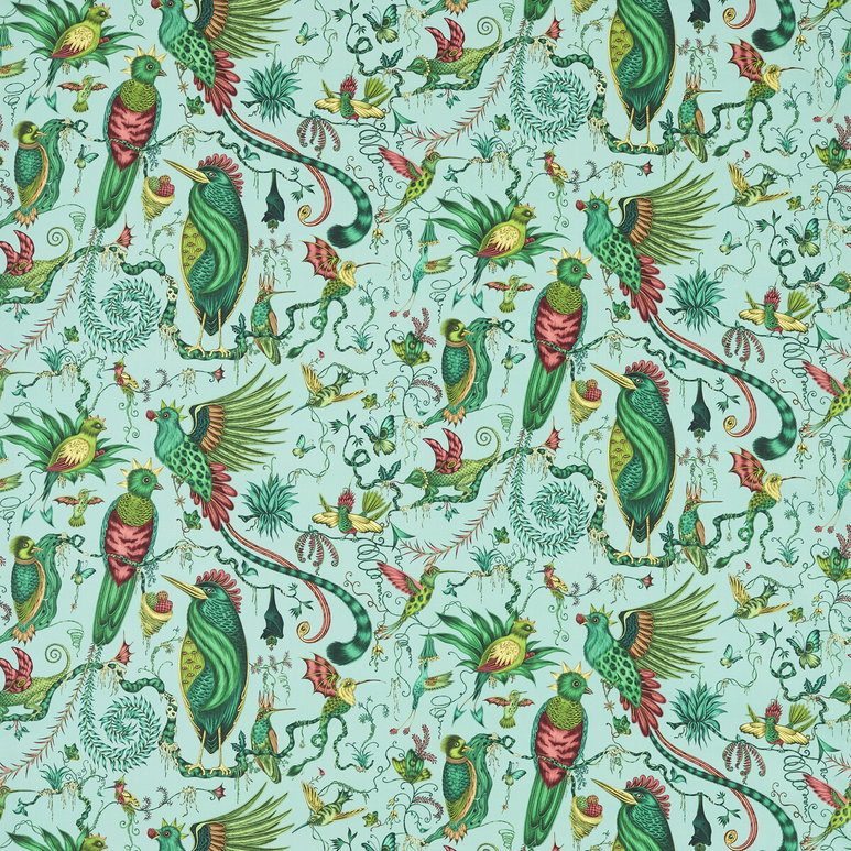 Clarke &amp; Clarke Quetzal Aqua Fabric