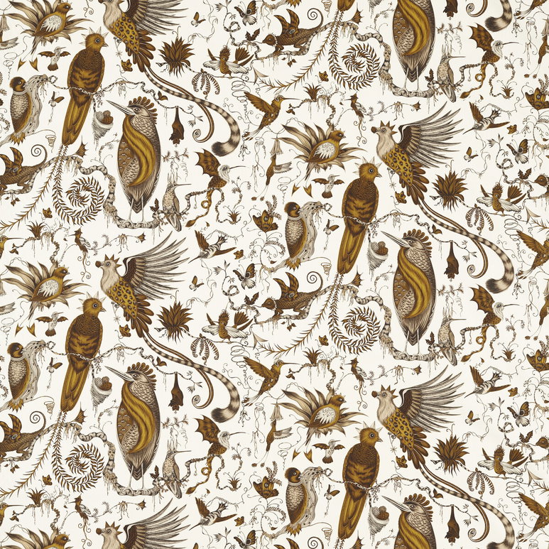 Clarke &amp; Clarke Quetzal Gold Fabric