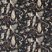 Clarke & Clarke Quetzal Velvet Charcoal Fabric