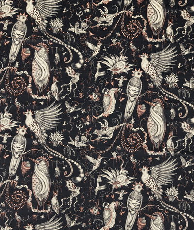 Clarke & Clarke Quetzal Velvet Charcoal Fabric