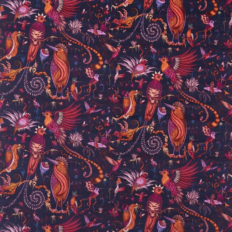 Clarke &amp; Clarke Quetzal Velvet Violet Fabric