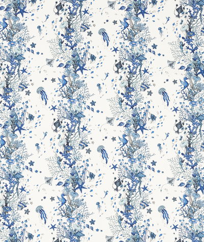 Clarke & Clarke Seaforest Blue Fabric