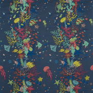 Clarke & Clarke Seaforest Jacquard Navy Fabric