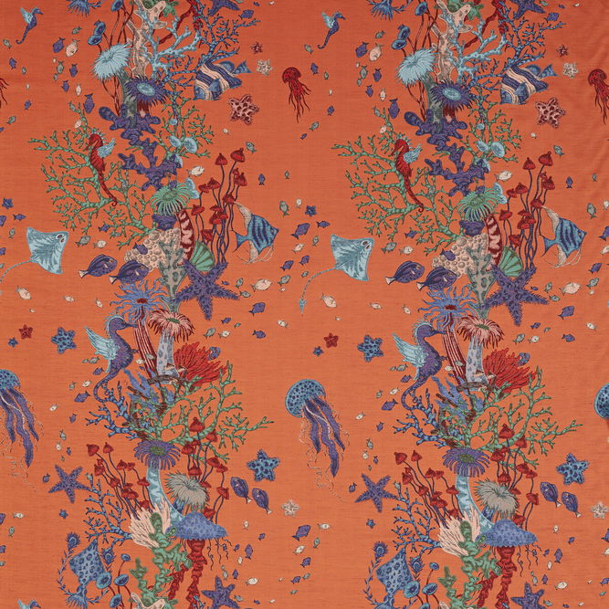 Clarke &amp; Clarke Seaforest Jacquard Peach Fabric