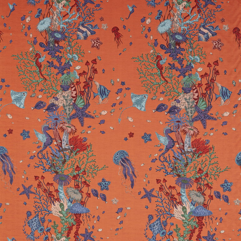 Clarke &amp; Clarke Seaforest Jacquard Peach Fabric