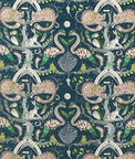 Clarke & Clarke Wonder World Velvet Teal Fabric