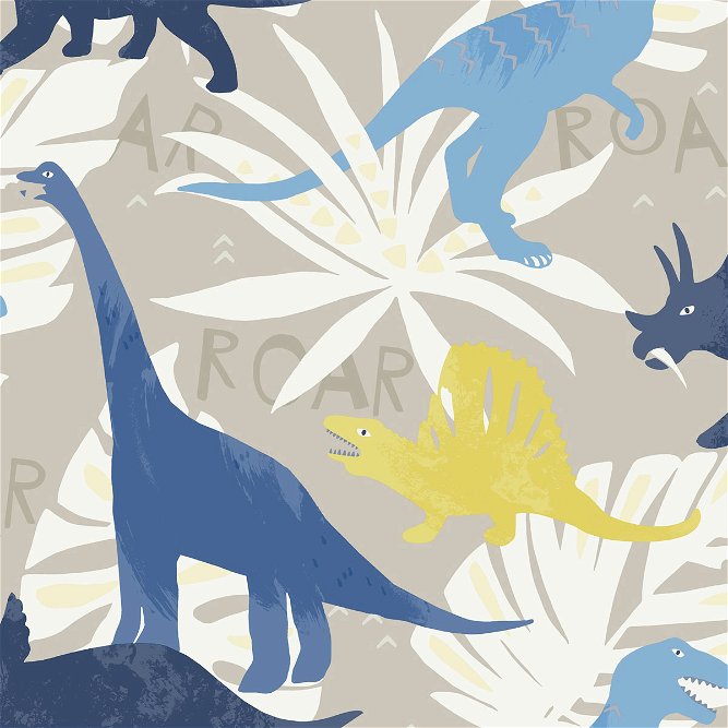 Seabrook Designs Pack Party Blue &amp; Yellow Wallpaper