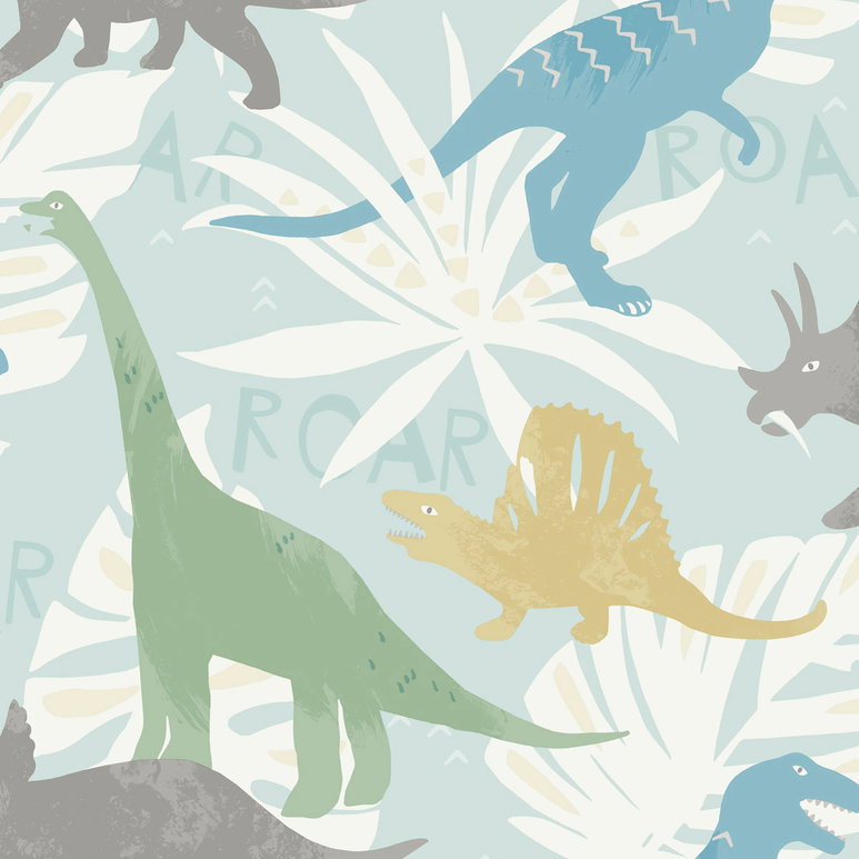 Seabrook Designs Pack Party Green &amp; Blue Wallpaper