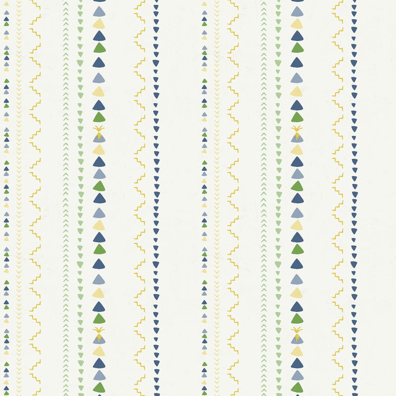 Seabrook Designs Volcano Stripe Green &amp; Gold Wallpaper
