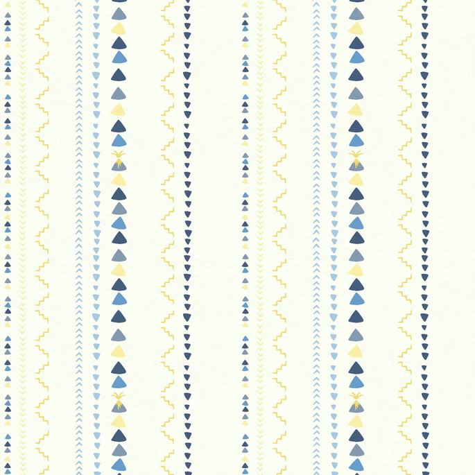 Seabrook Designs Volcano Stripe Gold &amp; Blue Wallpaper image 1 of 2