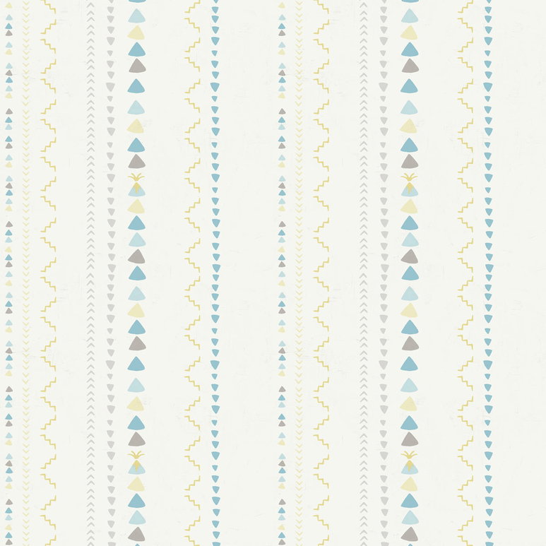 Seabrook Designs Volcano Stripe Blue &amp; Gold Wallpaper