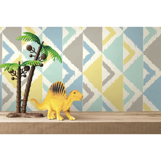 Seabrook Designs Dino Peak Light Blue &amp; Gray Wallpaper image 2 of 2