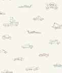 Seabrook Designs Traffic Jam Blue & Gray Wallpaper