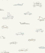 Seabrook Designs Traffic Jam Blue & Gray Wallpaper