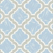 Seabrook Designs Racetrack Ogee Lime Green & Powder Blue Wallpaper