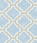 Seabrook Designs Racetrack Ogee Lime Green & Powder Blue Wallpaper