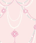 Seabrook Designs Dressed Up Drape Blush & Teal Wallpaper
