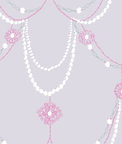 Seabrook Designs Dressed Up Drape Lilac & Fuchsia Wallpaper