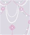 Seabrook Designs Dressed Up Drape Lilac & Fuchsia Wallpaper