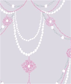 Seabrook Designs Dressed Up Drape Lilac & Fuchsia Wallpaper