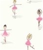 Seabrook Designs Tiny Dancers Bubblegum & White Wallpaper