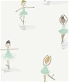 Seabrook Designs Tiny Dancers Teal & White Wallpaper