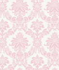 Seabrook Designs Glitter Damask Bubblegum & White Wallpaper