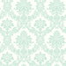 Seabrook Designs Glitter Damask Teal & White Wallpaper