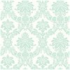 Seabrook Designs Glitter Damask Teal & White Wallpaper - Image 1