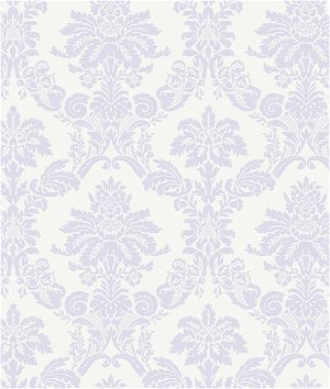 Seabrook Designs Glitter Damask Lilac & White Wallpaper